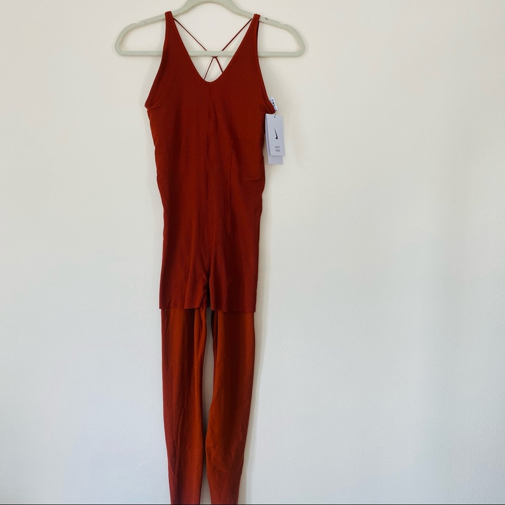 New Nike YOGA LUXE LAYERED JUMPSUIT - Picture 3 of 9